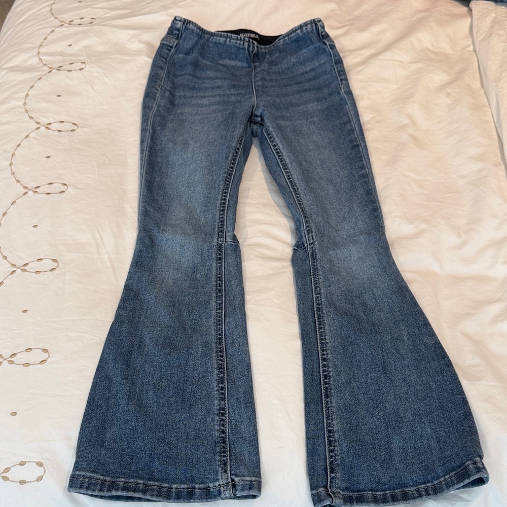 Kids Katie J Blue Flared Jeans w elastic waist